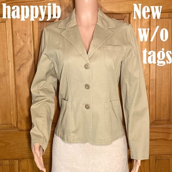 NWOT Vintage Rafaella Stretch Twill Blazer Jacket Size 12 - Picture 2 of 11